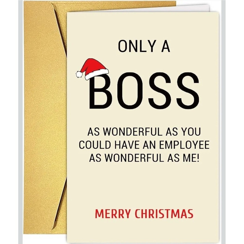 Lot of 10 Funny Christmas Card For Boss, Boss Lady Christmas